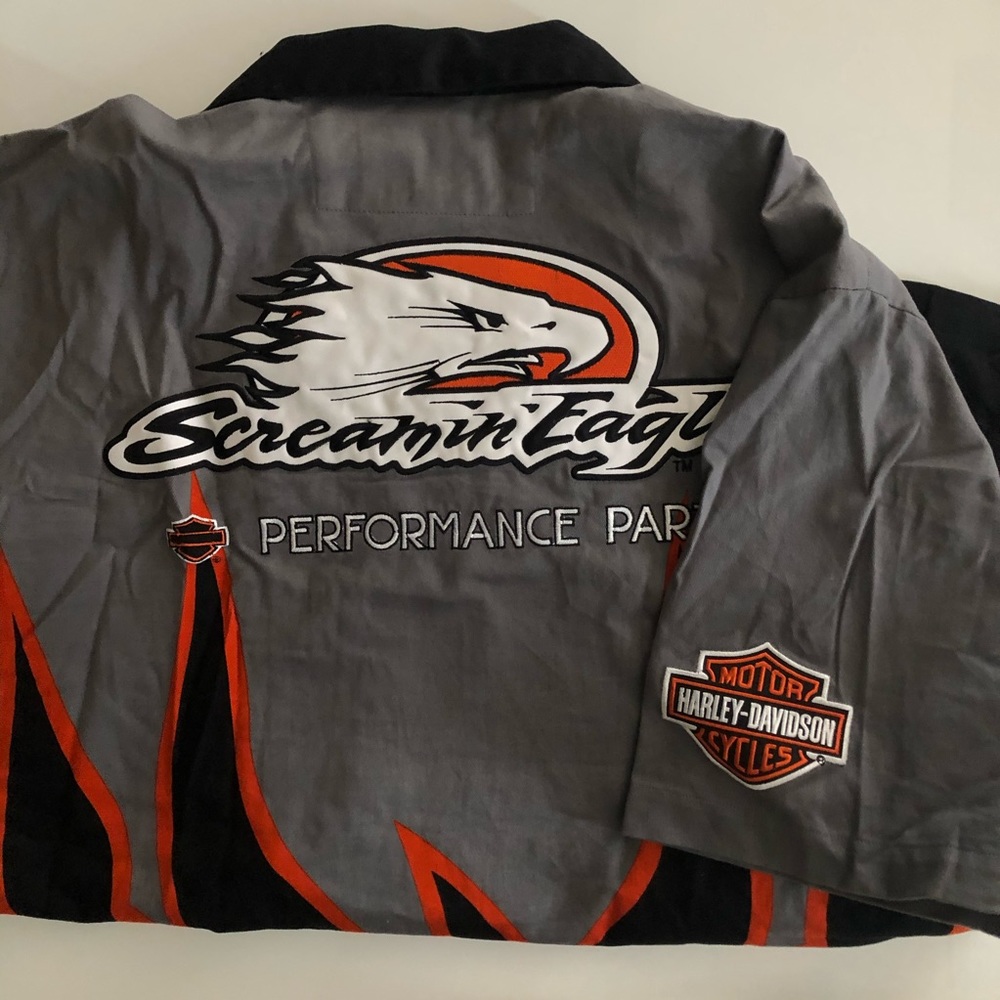 Harley work button down - Picture 2 of 3